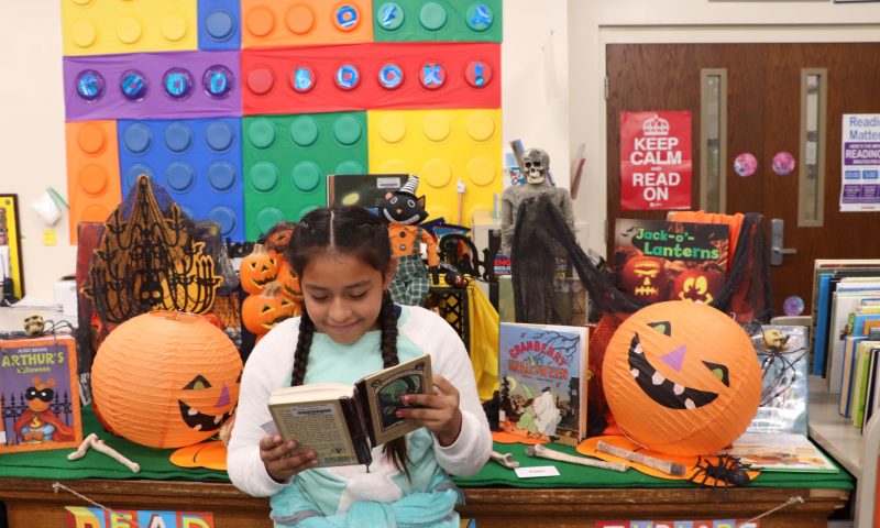 Bardwell's library is getting students to "fall in love" with reading. (Pictured Ashley Matus)