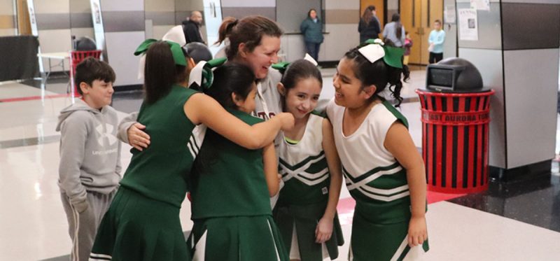 Victory hugs with Mrs. Dispensa