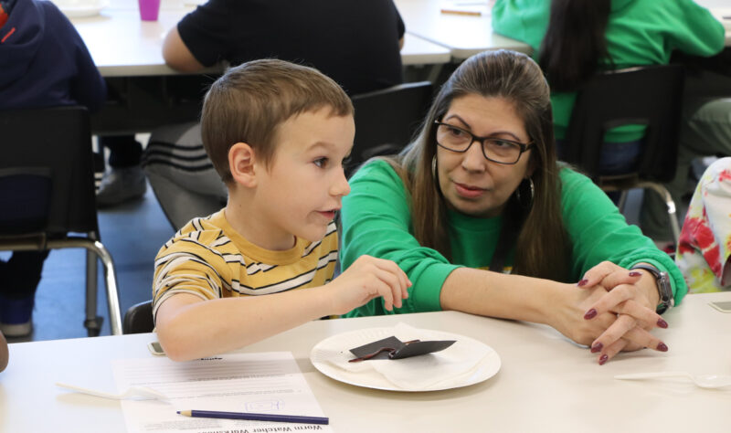 Caleb Walbaum and Mrs. de los Santos